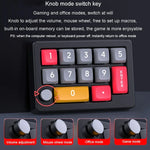 MKESPN Teclado Mecânico com 13 Teclas RGB, Programação Macro Multifuncional com Botão Giratório, Com Fios