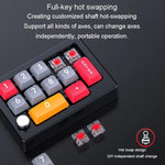 MKESPN Teclado Mecânico com 13 Teclas RGB, Programação Macro Multifuncional com Botão Giratório, Com Fios