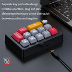 MKESPN Teclado Mecânico com 13 Teclas RGB, Programação Macro Multifuncional com Botão Giratório, Com Fios