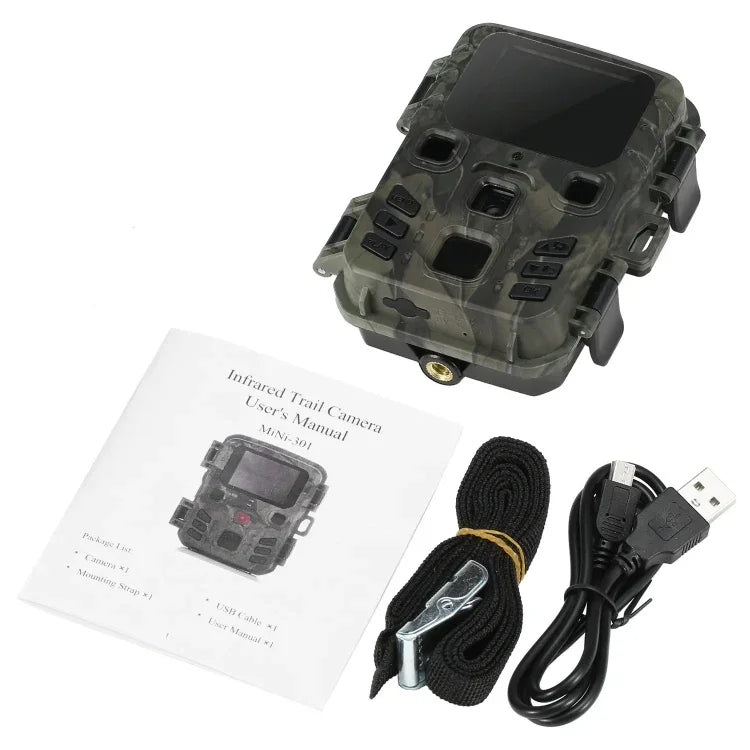 Câmara de Caça com Visão Noturna 20MP 1080P para Observação da Vida Selvagem, MiNi301