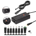 Carregador adaptador de energia DC ajustável 65W 6-20V 3A, ficha US, ficha EU, ficha UK pequena, ficha AU, ficha UK grande