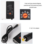 Carregador adaptador de energia DC ajustável 65W 6-20V 3A, ficha US, ficha EU, ficha UK pequena, ficha AU, ficha UK grande