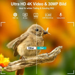 Câmara de Caça 36MP 4K 4G com Controlo Remoto por APP para Visualizar Fotos/Vídeos a Qualquer Momento, HC-900Pro
