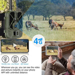 Câmara de Percurso ao Ar Livre 4K 4G com Controlo Remoto por Telemóvel para Visualizar Fotos/Vídeos a Qualquer Momento, HC-940Pro-Li