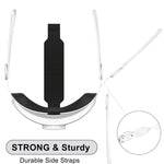 Para Meta Quest 3 VR Correia Ajustável para Headset Elite, Headset Elite Branco, Headset Elite Preto