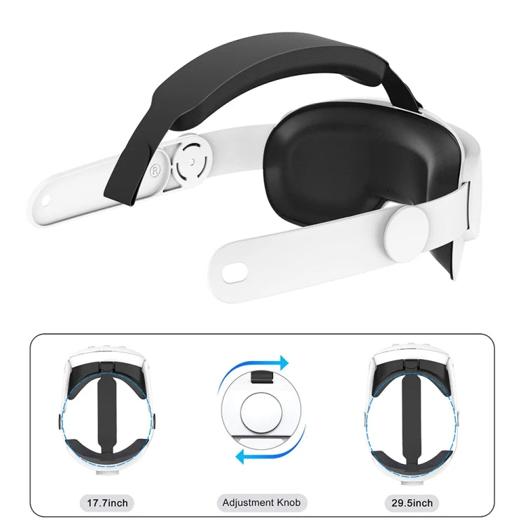 Para Meta Quest 3 VR Correia Ajustável para Headset Elite, Headset Elite Branco, Headset Elite Preto
