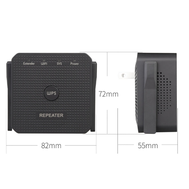 Repetidor Wi-Fi 2.4G 300M Extensor Wi-Fi Amplificador Wi-Fi com 1 porta LAN, ficha US, ficha EU, ficha UK