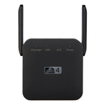 Amplificador Wi-Fi 2.4G 300M Repetidor Wi-Fi de longo alcance Amplificador de sinal sem fios, ficha US branco, ficha EU branco, ficha UK branco, ficha US preto, ficha EU preto, ficha UK preto