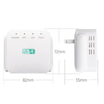 Amplificador Wi-Fi 2.4G 300M Repetidor Wi-Fi de longo alcance Amplificador de sinal sem fios, ficha US branco, ficha EU branco, ficha UK branco, ficha US preto, ficha EU preto, ficha UK preto