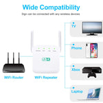 Amplificador Wi-Fi 2.4G 300M Repetidor Wi-Fi de longo alcance Amplificador de sinal sem fios, ficha US branco, ficha EU branco, ficha UK branco, ficha US preto, ficha EU preto, ficha UK preto
