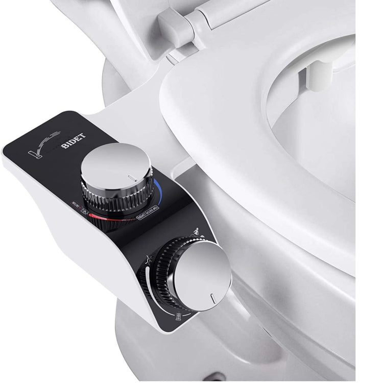 Bidet Toilet Seat Attachment With Hot & Cold Double Nozzle Personal Hygiene, 7/8 For North America, 1/2  For Asia/Australia/UK, 3/8 For Europe