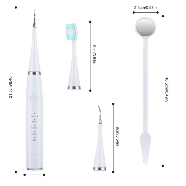 Cabeças de Substituição para Escalador Dentário Elétrico, Branco Básico, Branco Exclusivo, Preto Básico, Preto Exclusivo, Verde Básico, Verde Exclusivo, 5 Cabeças de Escova Brancas, 5 Cabeças de Escova Pretas, 5 Cabeças de Escova Verdes