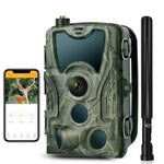 HC-801Pro Câmara de Caça ao Ar Livre 4K 4G com Controlo Remoto por APP para Visualizar Fotos e Vídeos a Qualquer Momento, Plugue UE, Plugue EUA, Plugue AU