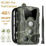 HC-801Pro Câmara de Caça ao Ar Livre 4K 4G com Controlo Remoto por APP para Visualizar Fotos e Vídeos a Qualquer Momento, Plugue UE, Plugue EUA, Plugue AU
