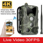 HC-801Pro Câmara de Caça ao Ar Livre 4K 4G com Controlo Remoto por APP para Visualizar Fotos e Vídeos a Qualquer Momento, Plugue UE, Plugue EUA, Plugue AU