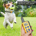 Treinador de Cães com Controlo Remoto de 800m, Colar Elétrico com Choque e Vibração para Parar Latidos