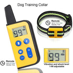 Treinador de Cães com Controlo Remoto de 800m, Colar Elétrico com Choque e Vibração para Parar Latidos
