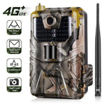 Câmara de Caça para Vida Selvagem 20MP 2K com Armadilhas Fotográficas, Visão Noturna, 4G SMS MMS SMTP, Câmara de Vigilância Celular, HC-900LTE