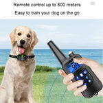 Treinador de Cães com Controlo Remoto de 800m, Colar Inteligente Anti-Distúrbios com Vibração para Parar Latidos, Com 1 Colar, Com 2 Colares, Com 3 Colares
