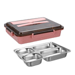 Caixa de Almoço Isolada e À Prova de Fugas em Aço Inoxidável 304 para Estudantes em Dormitório Bento, 4 Divisões Rosa, 4 Divisões Preto, 4 Divisões Azul, 5 Divisões Rosa