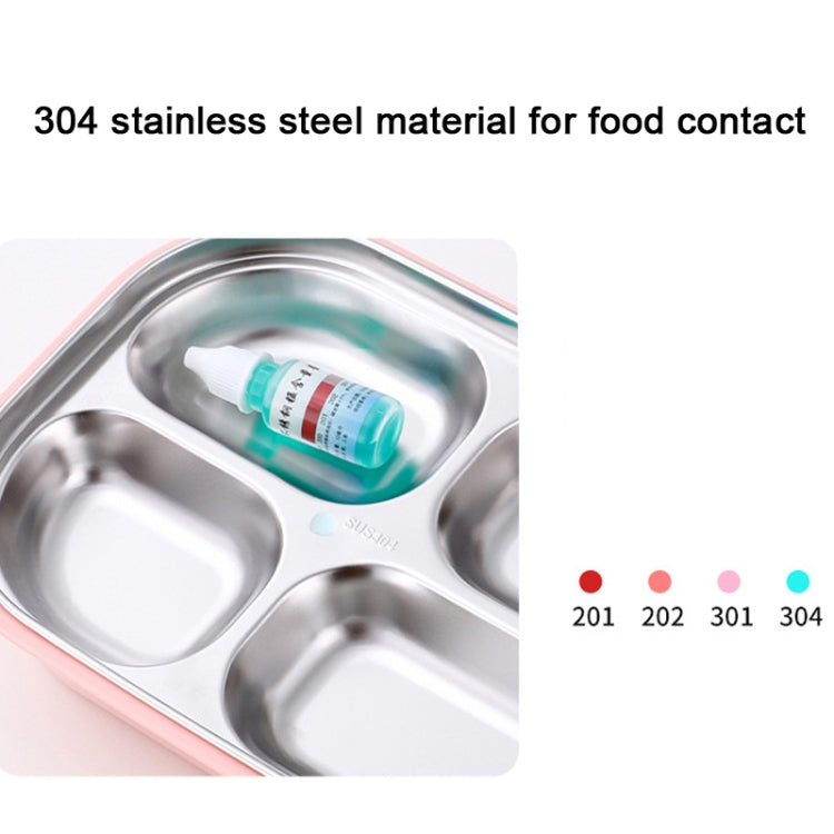 Caixa de Almoço Isolada e À Prova de Fugas em Aço Inoxidável 304 para Estudantes em Dormitório Bento, 4 Divisões Rosa, 4 Divisões Preto, 4 Divisões Azul, 5 Divisões Rosa