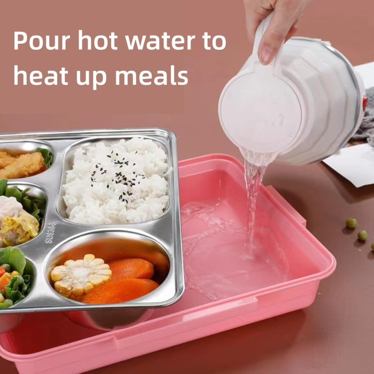 Caixa de Almoço Isolada e À Prova de Fugas em Aço Inoxidável 304 para Estudantes em Dormitório Bento, 4 Divisões Rosa, 4 Divisões Preto, 4 Divisões Azul, 5 Divisões Rosa