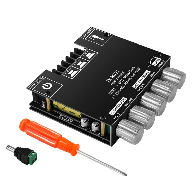Módulo Amplificador Digital Bluetooth ZK-MT21 50W x 2 + 100W 2.1 Canais, ZK-MT21