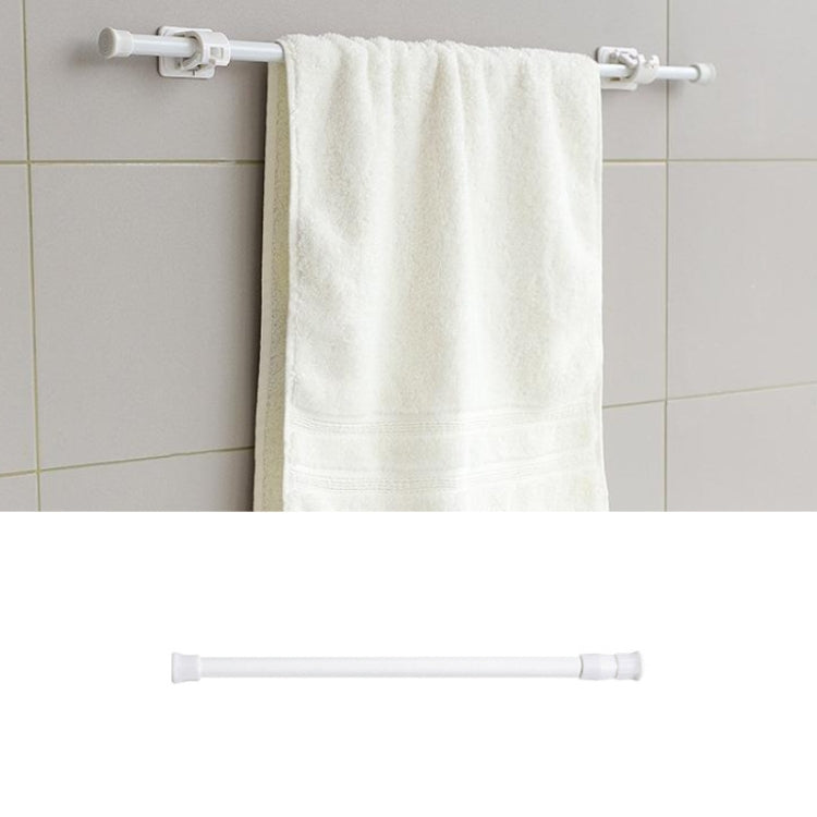Baking Paint No Punch Curtain Telescopic Rod Hooks Support Bracket, 55cm-90cm