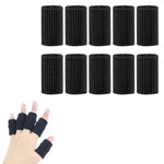 10pcs/conjunto Mangas para Dedos de Basquetebol para Andar, Protetores de Articulações de Dedos em Malha Esticada, Preto, Tom de Pele, Azul, Cinzento