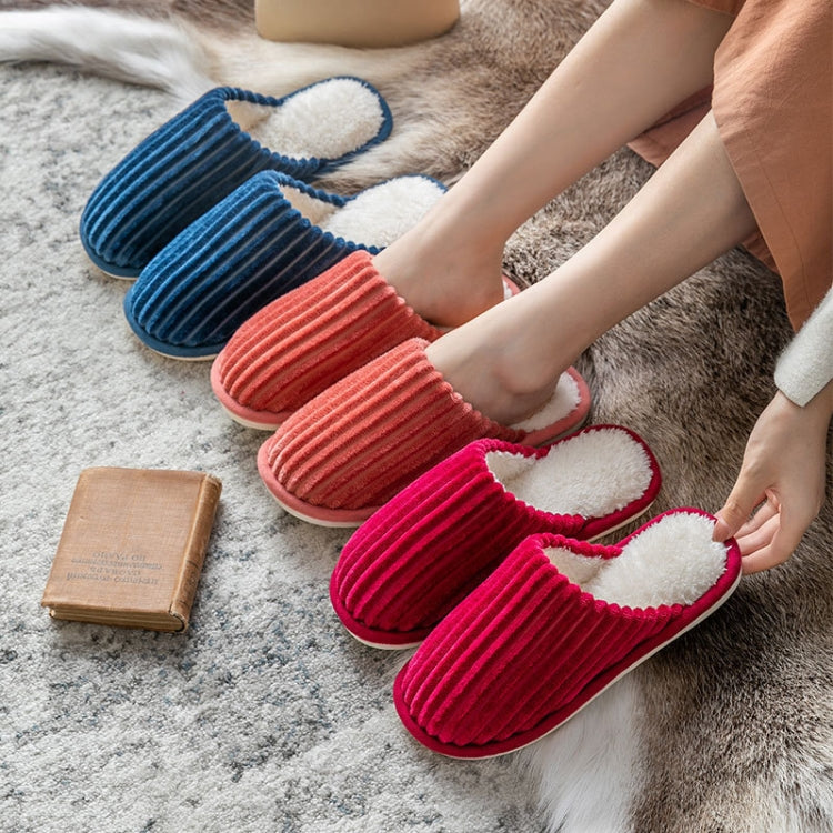 Chinelos de Algodão Cotelê para Inverno, Quentes, com Sola Espessa Antiderrapante, Sapatos Rasos, 36-37, 38-39, 40-41, 42-43, 44-45