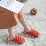 Chinelos de Algodão Cotelê para Inverno, Quentes, com Sola Espessa Antiderrapante, Sapatos Rasos, 36-37, 38-39, 40-41, 42-43, 44-45