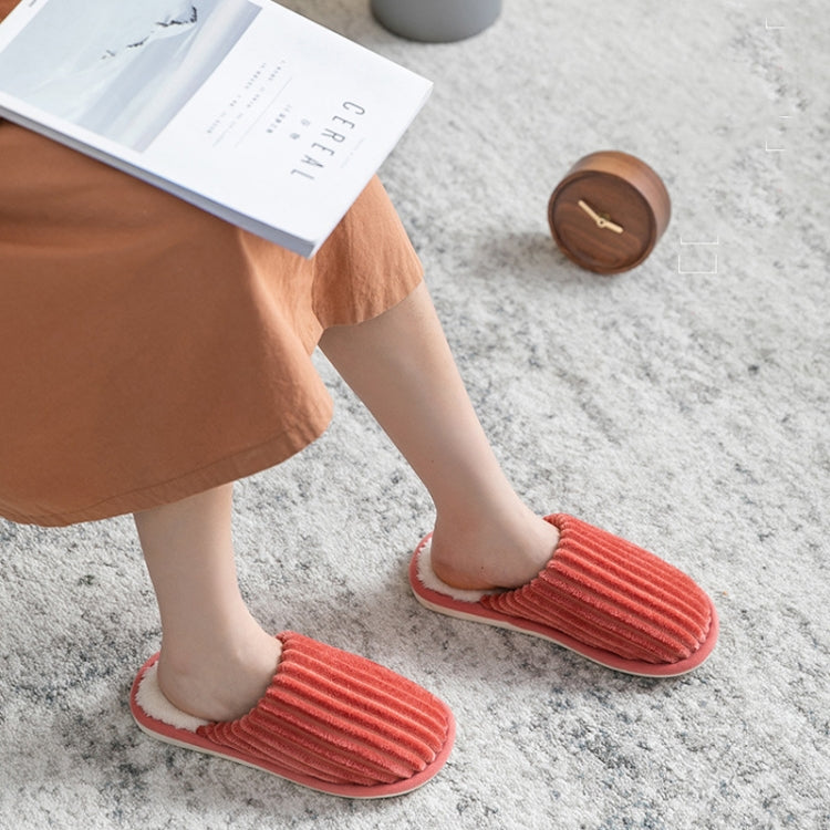 Chinelos de Algodão Cotelê para Inverno, Quentes, com Sola Espessa Antiderrapante, Sapatos Rasos, 36-37, 38-39, 40-41, 42-43, 44-45