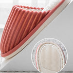 Chinelos de Algodão Cotelê para Inverno, Quentes, com Sola Espessa Antiderrapante, Sapatos Rasos, 36-37, 38-39, 40-41, 42-43, 44-45
