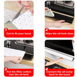 10pcs/Pacote Papel Descartável com Sulco para Óleo para Exaustores de Cozinha, 7x90cm Regular, 10x90cm Regular, 7x90cm Reforçado, 10x90cm Reforçado