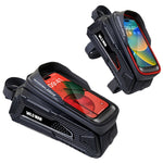 Bolsa de Quadro Frontal para Bicicleta de Montanha WILD MAN M30 1L com Carcaça Rígida, Ecrã Tátil TPU, M30 (Preto), M30 (Preto Vermelho)