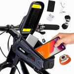 Bolsa de Quadro Frontal para Bicicleta de Montanha WILD MAN M30 1L com Carcaça Rígida, Ecrã Tátil TPU, M30 (Preto), M30 (Preto Vermelho)