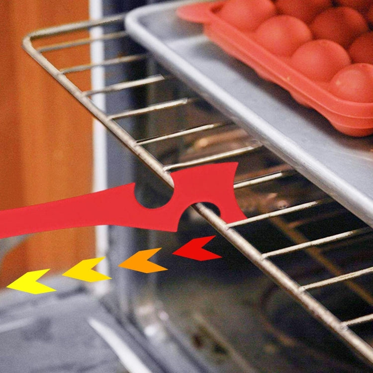 Ferramenta de Empurrar e Puxar para Grelha de Forno de Silicone para Cozinha, para Fritadeira de Ar, com Cabo Longo, Pequena 20 x 2,8cm, Grande 28 x 3,8cm