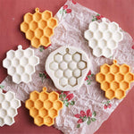 Molde de Silicone com Textura de Bloco de Favo de Mel para Fondant, Chocolate e Bolo, Mk-2019 Cinzento Claro, Mk-2340 Cinzento Claro, Mk-2373 Rosa, Mk-2373 Cinzento Claro