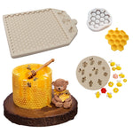 Molde de Silicone com Textura de Bloco de Favo de Mel para Fondant, Chocolate e Bolo, Mk-2019 Cinzento Claro, Mk-2340 Cinzento Claro, Mk-2373 Rosa, Mk-2373 Cinzento Claro