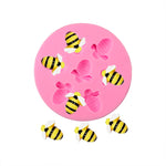 Molde de Silicone Abelha Pequena para Fondant, Chocolate e Bolo, Mk-3171 Rosa, Mk-3171 Cinzento Claro, Mk-3172 Rosa, Mk-3172 Cinzento Claro