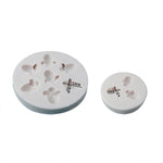 Molde de Silicone Abelha Pequena para Fondant, Chocolate e Bolo, Mk-3171 Rosa, Mk-3171 Cinzento Claro, Mk-3172 Rosa, Mk-3172 Cinzento Claro