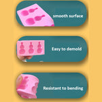 Molde de Silicone Abelha Pequena para Fondant, Chocolate e Bolo, Mk-3171 Rosa, Mk-3171 Cinzento Claro, Mk-3172 Rosa, Mk-3172 Cinzento Claro