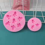 Molde de Silicone Abelha Pequena para Fondant, Chocolate e Bolo, Mk-3171 Rosa, Mk-3171 Cinzento Claro, Mk-3172 Rosa, Mk-3172 Cinzento Claro