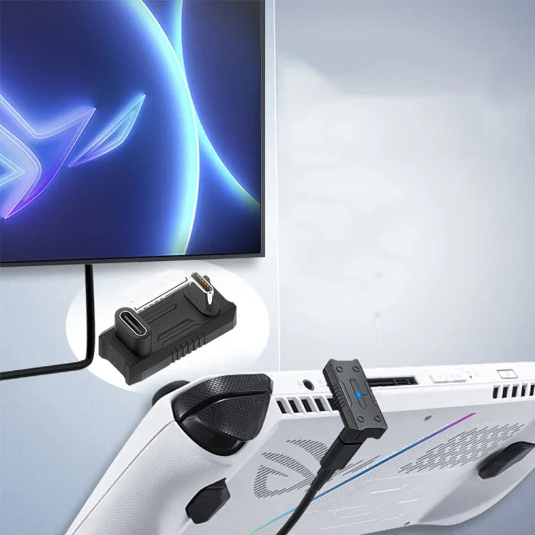 Adaptador de Dados 20Gbps para ASUS ROG Ally / Switch Conversor de Carga Rápida USB-C/Type-C 8K 60Hz 140W