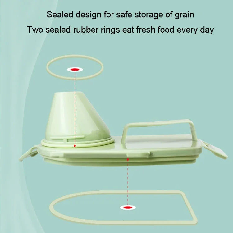 Recipiente para Armazenamento de Comida para Animais de Estimação Balde com 4 Fechos Herméticos para Ração de Cão à Prova de Humidade, 1,5L, 2,5L