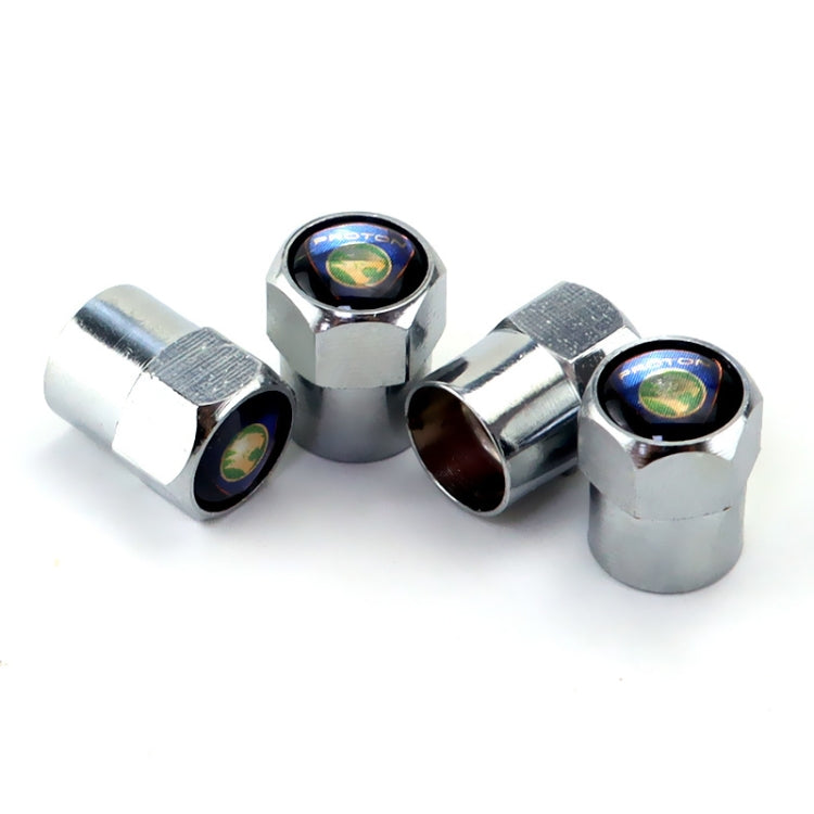 4pcs /Set Car Labeled Metal Tire Valve Caps Automobile Universal Modified Valve Covers, Car Labeled