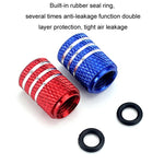 Laser Power Gesture Motivational Fist Car Tire Valve Cap, Blue, Red, Black, Gray