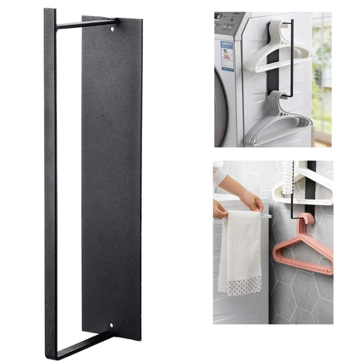 Prateleira de Armazenamento para Cabides de Roupa de Metal Montada na Parede, Estante Multifuncional para Roupeiro