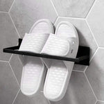 Prateleira de Armazenamento para Cabides de Roupa de Metal Montada na Parede, Estante Multifuncional para Roupeiro