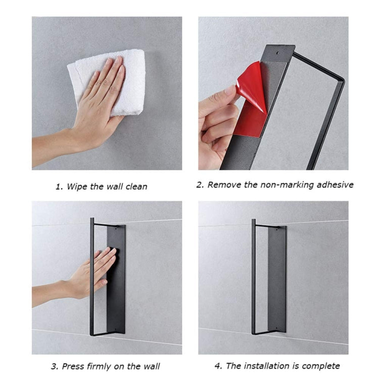 Prateleira de Armazenamento para Cabides de Roupa de Metal Montada na Parede, Estante Multifuncional para Roupeiro